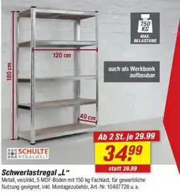 toom Baumarkt Schwerlastregal „L“ Angebot