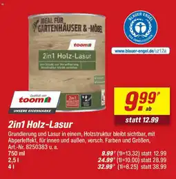 toom Baumarkt 2in1 Holz-Lasur Angebot