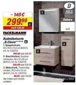 toom Baumarkt Badmöbelserie „B.Clever“ B Angebot