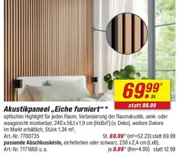 toom Baumarkt Akustikpaneel „Eiche furniert“ Angebot