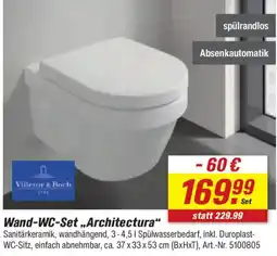 toom Baumarkt Wand-WC-Set „Architectura“ Villeroy & Boch Angebot