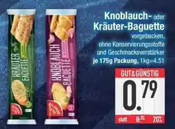 E-Center Knoblauch-oder Kräuter-Baguette Angebot