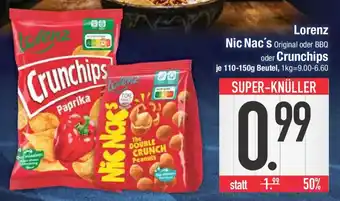 E-Center Lorenz Nic Nac's Original oder BBQ oder Crunchips Angebot