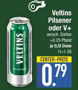 E-Center Veltins Pilsener oder V+ Angebot