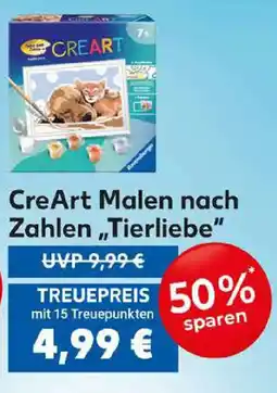 E-Center CreArt Malen nach Zahlen,,Tierliebe" Angebot