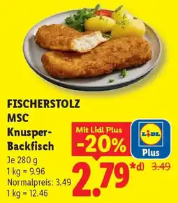 Lidl FISCHERSTOLZ MSC Knusper- Backfisch Angebot