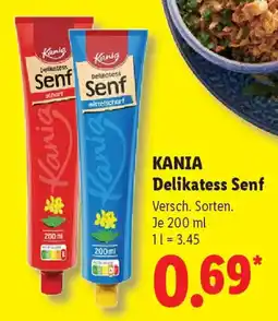 Lidl KANIA Delikatess Senf Angebot