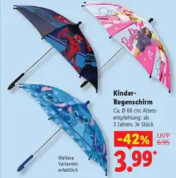 Lidl Kinder- Regenschirm Angebot