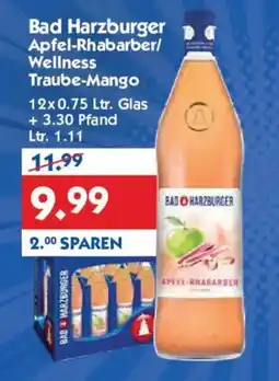 Hol'ab Getränkemarkt Bad Harzburger Apfel-Rhabarber/Wellness Traube-Mango Angebot