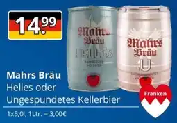 Sagasser Mahrs Bräu Helles oder Ungespundetes Kellerbier Angebot