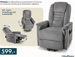 Franz Knuffmann TV-Sessel, Bari-Webstoff grau, Taschenfederkern-Polsterung Angebot