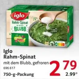 Selgros Iglo Rahm-Spinat Angebot