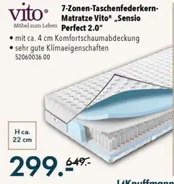 Franz Knuffmann 7-Zonen-Taschenfederkern-Matratze Vito® „Sensio Perfect 2.0“ Angebot