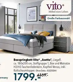 Franz Knuffmann Boxspringbett Vito ,,Asetto" Angebot