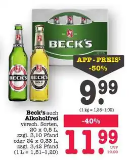 Scheck-in-Center Beck's Angebot
