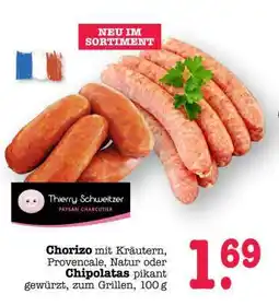 Scheck-in-Center Chorizo mit Kräutern, Provencale, Natur oder Chipolatas Angebot