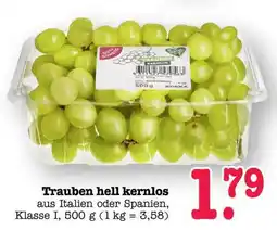 Scheck-in-Center Trauben hell kernlos Angebot