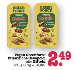 Scheck-in-Center Vegan Greenforce Pflanzliche Cevapcici oder Bifteki Angebot