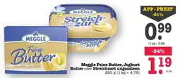 Scheck-in-Center Meggle Feine Butter, Joghurt Butter oder Streichzart ungesalzen Angebot