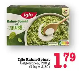 Scheck-in-Center IGLO Rahm- Spinat Angebot