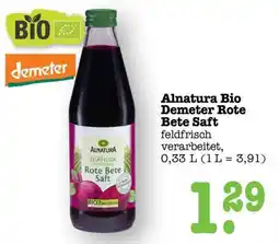 Scheck-in-Center Alnatura Bio Demeter Rote Bete Saft Angebot