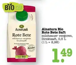 Scheck-in-Center Alnatura Bio Rote Bete Saft Angebot