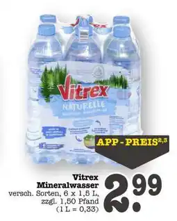 Scheck-in-Center Vitrex Mineralwasser Angebot
