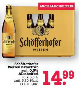 Scheck-in-Center Schöfferhofer Weizen naturtrüb Angebot