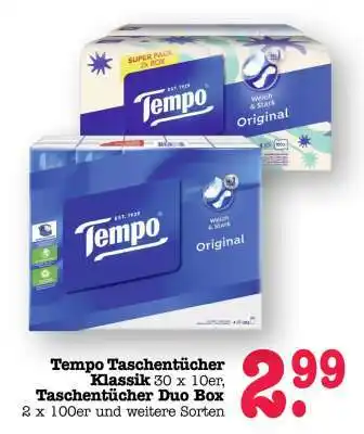 Scheck-in-Center Tempo Taschentücher Angebot