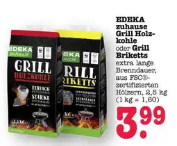 Scheck-in-Center EDEKA zuhause Grill Holzkohle oder Grill Briketts Angebot