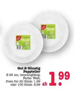 Scheck-in-Center Gut & Günstig Pappteller Angebot
