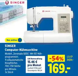 Lidl SINGER Computer-Nähmaschine Angebot