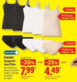 Lidl ESMARA Spaghettitops/Slips Angebot