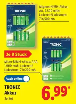 Lidl TRONIC Akkus Angebot