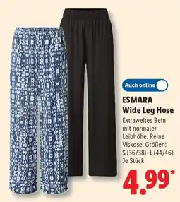 Lidl ESMARA Wide Leg Hose Angebot
