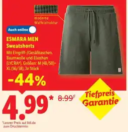 Lidl ESMARA MEN Sweatshorts Angebot