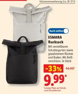 Lidl ESMARA Rucksack Angebot