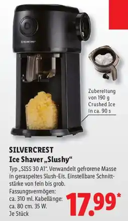 Lidl SILVERCREST Ice Shaver „Slushy“ Angebot
