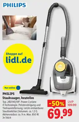 Lidl PHILIPS Staubsauger, beutellos Angebot