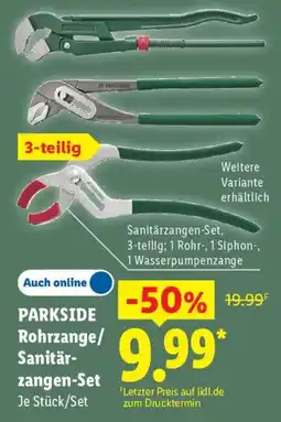 Lidl PARKSIDE Rohrzange/Sanitärzangen-Set Angebot