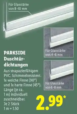 Lidl PARKSIDE Duschtürdichtungen Angebot