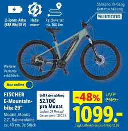 Lidl FISCHER E-Mountain-bike 29" Angebot