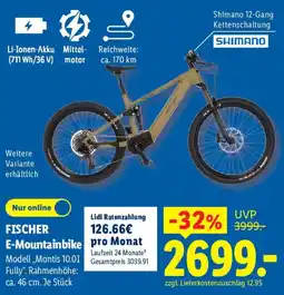 Lidl FISCHER E-Mountainbike Angebot