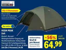Lidl HIGH PEAK Zelt Angebot