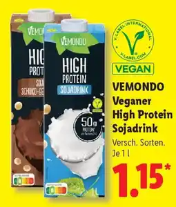 Lidl VEMONDO Veganer High Protein Sojadrink Angebot