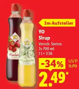 Lidl YO Sirup Angebot