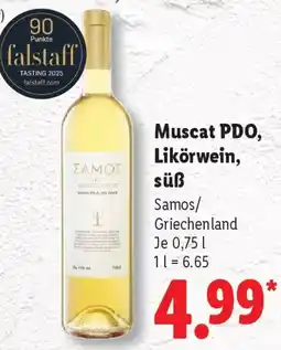 Lidl ΣΑΜΟΣ Muscat PDO, Likörwein, suss Angebot