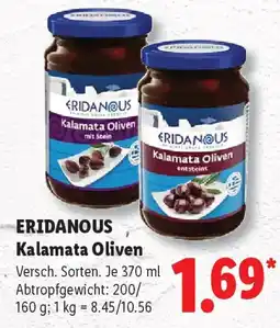 Lidl ERIDANOUS Kalamata Oliven Angebot