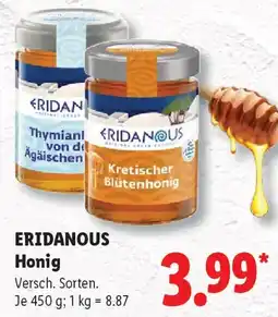 Lidl ERIDANOUS Honig Angebot