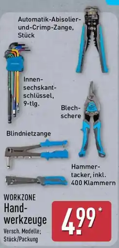 Aldi Nord WORKZONE Handwerkzeuge Angebot
